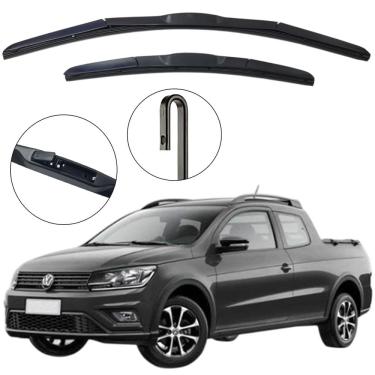 Imagem de Kit Palheta Dianteira Saveiro G7 2016 a 2019 Limpador de Parabrisa de Silicone