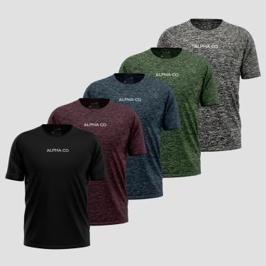 Imagem de Kit 5 Camisetas Dry Essential Alpha Co Masculina-Masculino