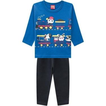 Imagem de Conjunto Infantil Masculino Manga Longa Kyly 207437 - Conforto e Estil