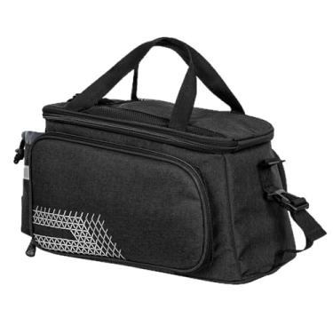 Imagem de Luocute Bolsa de Selim para Bicicleta, Bolsa de Bicicleta para Rack Traseiro de Grande Capacidade de 17L Com Faixa Reflexiva e de Montagem Estilo Corda, para Viagens Diárias de Ciclismo (34,5*26*20)