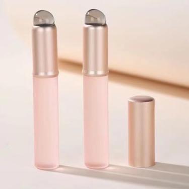 Imagem de Pacote com 2 pincéis de unha, ferramentas de arte de unhas gradientes, aplicadores de maquiagem reutilizáveis, pincéis de esmalte gradiente portáteis com tampas protetoras, adequado para arte de unhas