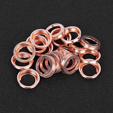 Imagem de aqxreight 20 Peças Kit de Junta do Plugue de Drenagem de óleo do Motor Peças de Metal 11026JA00A Serve para Plugue, Não o Padrão de Fabricação Estritamente 11026JA00A Parte OE que de Drenagem de óleo