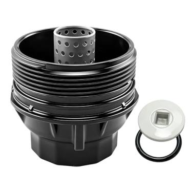 Imagem de Conjunto de tampa de filtro de óleo para Toyota Lexus Scion, Camry RAV4 Highlander Tacoma Sienna Avalon Venza ES300h ES350 RX350 RX450h NX300h RC350 tC, substitui 15620-36010 15620-36020