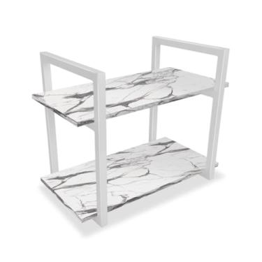 Imagem de Prateleira Milazzo Design Industrial 25cm Branco e Vulcano