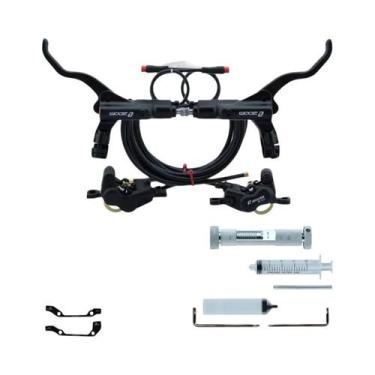 Imagem de Freio Hidráulico De Disco De 4 Pistões ZOOM HB-876E Preto Vermelho 160