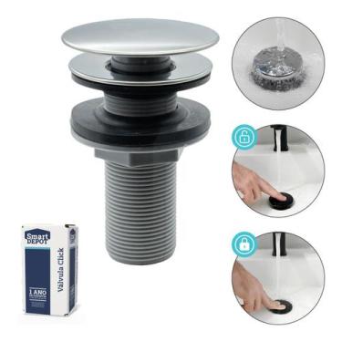 Imagem de Válvula Click Cromado Inox Lavatório 1.1/4 - Smart DEPOT