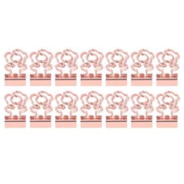 Imagem de aqxreight 100 Peças Clipes de Pasta de Papel Bonitos de Metal Portáteis Pequenos Grampos de Pasta para Casa, Escola, Escritório, Flor de Ouro Rosa, Fácil Fixação é Usar um Clipe de de Papel Em Forma