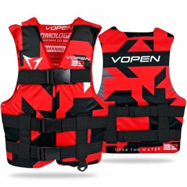 Imagem de Colete Salva Vidas Homologado Nylon VP22 Aquatic - VP22Q - Vopen, Verm