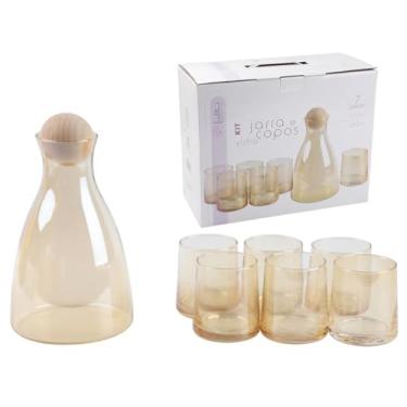 Imagem de JARRA DE VIDRO C/COPO 7PCS 1,7L/280ML
