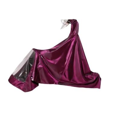 Imagem de oshhni Capa de chuva para motocicleta, poncho de chuva reutilizável, antiembaçante e impermeável, com capuz, para homens e mulheres, com Capa Espelhada
