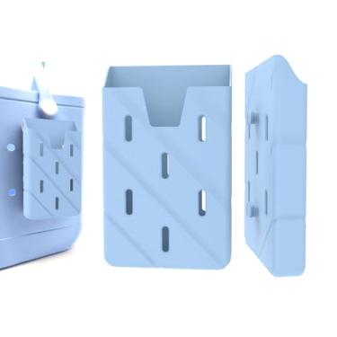 Imagem de CFttal Capa de suporte de telefone compatível com acessórios de bolsa Bogg Organizador de gancho de concha de plástico para bolsa de praia chaveiro lavável... (azul)