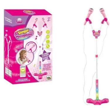 Imagem de Microfone Karaokê Menina Infantil Som Luz Conecta Celular. - Toy King