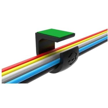 Imagem de 6x Organizador de cabos e fios ocultar embaixo da mesa