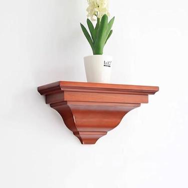 Imagem de Prateleira flutuante de madeira maciça para parede, banheiro, prateleiras de exibição modernas de madeira, prateleiras de livros, suporte de parede para quarto, fundo de sala de estar e cozinha, fácil