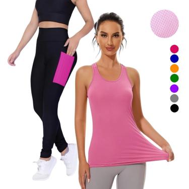 Imagem de Camiseta REGATA DRY Tecido Furadinho + CALÇA leg LEGGING BOLSOS Conjunto Fitness Feminino 632-Feminino
