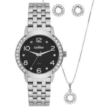 Imagem de Kit Condor Feminino Elegante Prata - CO2035NRX/K4P-Feminino