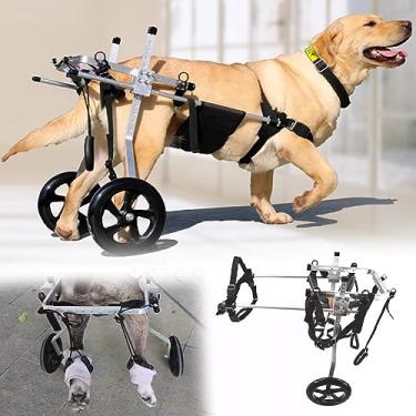 Imagem de Cadeira de rodas de caminhada para cães médios e grandes, carrinho de rodas de exercício para pernas traseiras, andador assistido por cães, equipamento de treinamento de reabilitação de animais de