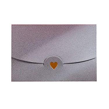 Imagem de 10 peças/lote 10,5 * 7 cm envelope pequeno cartão de visita cartão de visita, papel perolado para cartão de felicitações de carta (cinza)