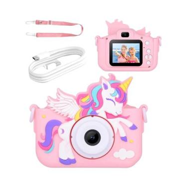 Imagem de Câmera Infantil Série Unicórnio 1080P HD, Câmera Digital Para Crianças