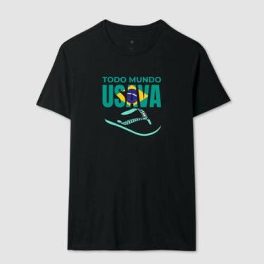 Imagem de Camisa Camiseta Unissex Todo Mundo Usaa Havaianas 100 Algodão Conforta