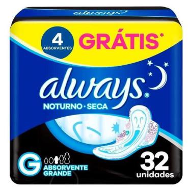 Imagem de Absorvente Always Noites Tranquilas Seca Com Abas 32 Un., 32