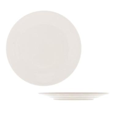 Imagem de Prato Porcelana Sobremesa Cor Branco Raso 20cm Lyor Oriental