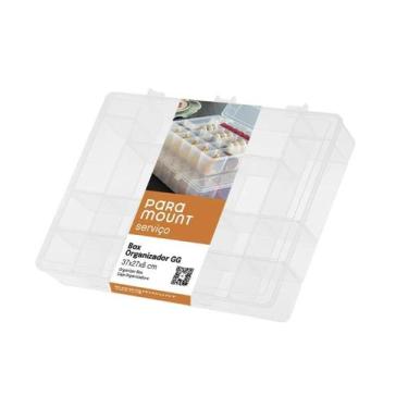 Imagem de Caixa Organizadora c/ 20 Divisorias Transparente 37x27x6cm - PARAMOUNT