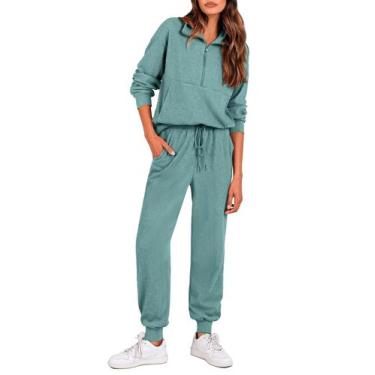 Imagem de Conjunto de Moletom Feminino PRETTYGARDEN 2 Peças com Zíper XL