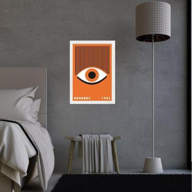 Imagem de Quadro Bauhaus Poster Olho Laranja 24X18Cm - Com Vidro