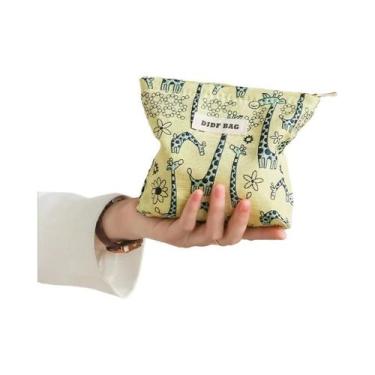 Imagem de Bolsa De Maquiagem Feminina De Grande Capacidade Com Estampa De Flores