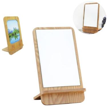 Imagem de Espelho Retangular De Mesa e Mão Em MDF Maquiagem - Freecom