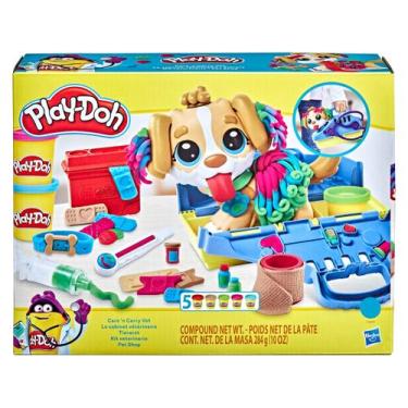 Imagem de Pet Shop Veterinário Massa De Modelar Play Doh F3639 - Hasbro, Colorid