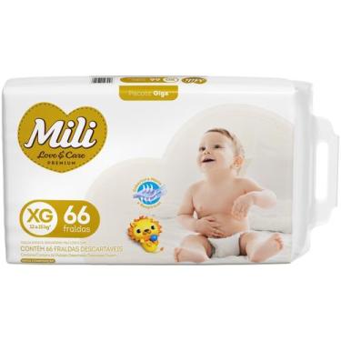 Imagem de Fralda Infantil Mili Love & Care XG com 66 unidades, 66, XG