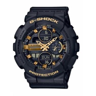 Imagem de Casio Relógio masculino de quartzo analógico-digital com pulseira de resina GMA-S140M-1A, preto, 49 × 45,9 × 15,8 mm, clássico, Preto, 49×45.9×15.8mm, Clássico