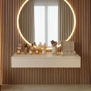 Imagem de Penteadeira Suspensa com Gaveta Organizadora para Maquiagem Profission