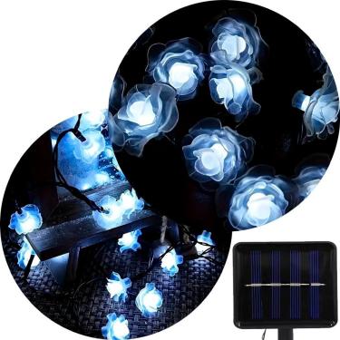 Imagem de Cordão de Luzes Solares Pisca Solar para Decoração Externa com 20 Leds Resistente à Águ...