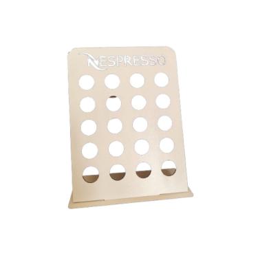 Imagem de Porta Cápsulas Nespresso Grande MDF Branco F031 para Organizar Café em Torre para Cozinha Trovarelli Móveis