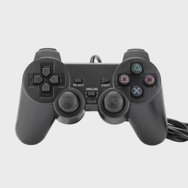 Imagem de Controle para PS2 com Fio Aquilae Dualshok 2 Compatível com Console PS2 com Vibração e Botões Analógicos