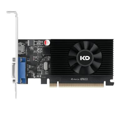 Imagem de Placa de Vídeo KD Force GT610 2GB DDR3 64 BITS PCI EXPRESS 2.0 HDMI DVI VGA para Até 3 Monitores Keepdata