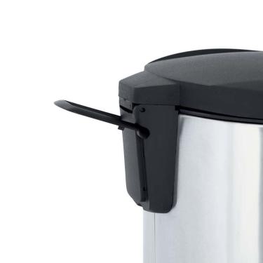 Imagem de Lixeira Ônix 12 Litros 12L Aço Inox com Pedal Balde Interno Removível Cinza