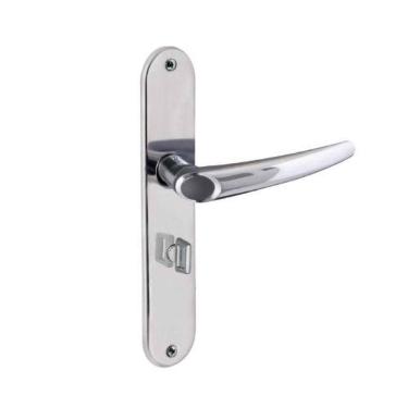 Imagem de Fechadura Mecânica de Embutir WC Joy F-2800-46 IP para Banheiro em Porta de Madeira Inox Prata