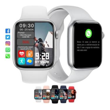 Imagem de Smartwatch Relógio Branco Inteligente Homens Mulheres Ios E Android - 
