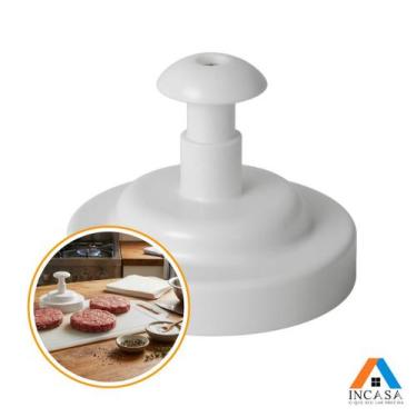 Imagem de Modelador Amassador De Hamburguer 170g 11cm Prático Branco Nitron