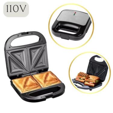 Imagem de Grill 110V para sanduíches com placas antiaderentes - Shiafoot