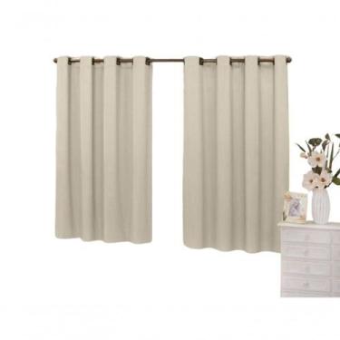 Imagem de Cortina 2,80x1,30 Sala Quarto Cozinha Blackout Corta Luz Cor: Areia - 