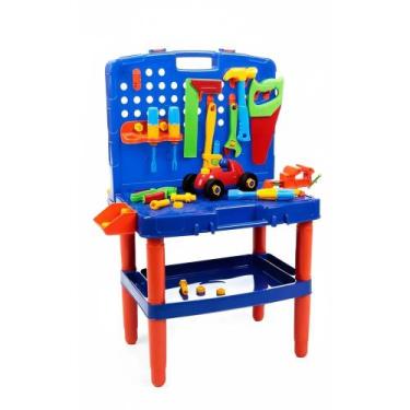 Imagem de Bancada Infantil Ferramentas 46x36x75cm - Diversão & Aprendi - Congrat