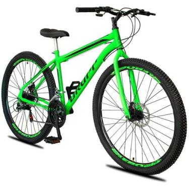 Imagem de Bicicleta 29 Dropp Sport Aço 21 Marchas Freio A Disco - Verde+preto - 