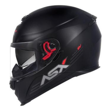 Imagem de Capacete ASX Eagle Sv Solid Com Viseira Solar Óculos Fumê, 60, Preto F
