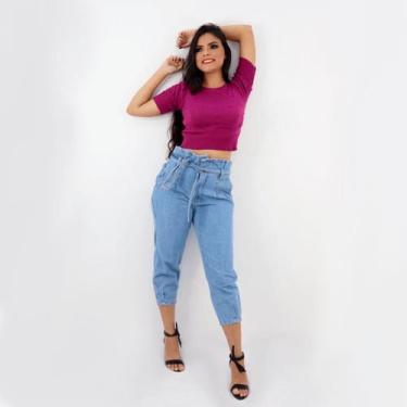 Imagem de Calça Jeans Mom Feminina Super Estilosa Blogueira Tendência - Erilluz,