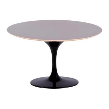 Imagem de Mesa Saarinen Oval Fórmica Preta 198x122cm - Base Preta - MGSAARINEN